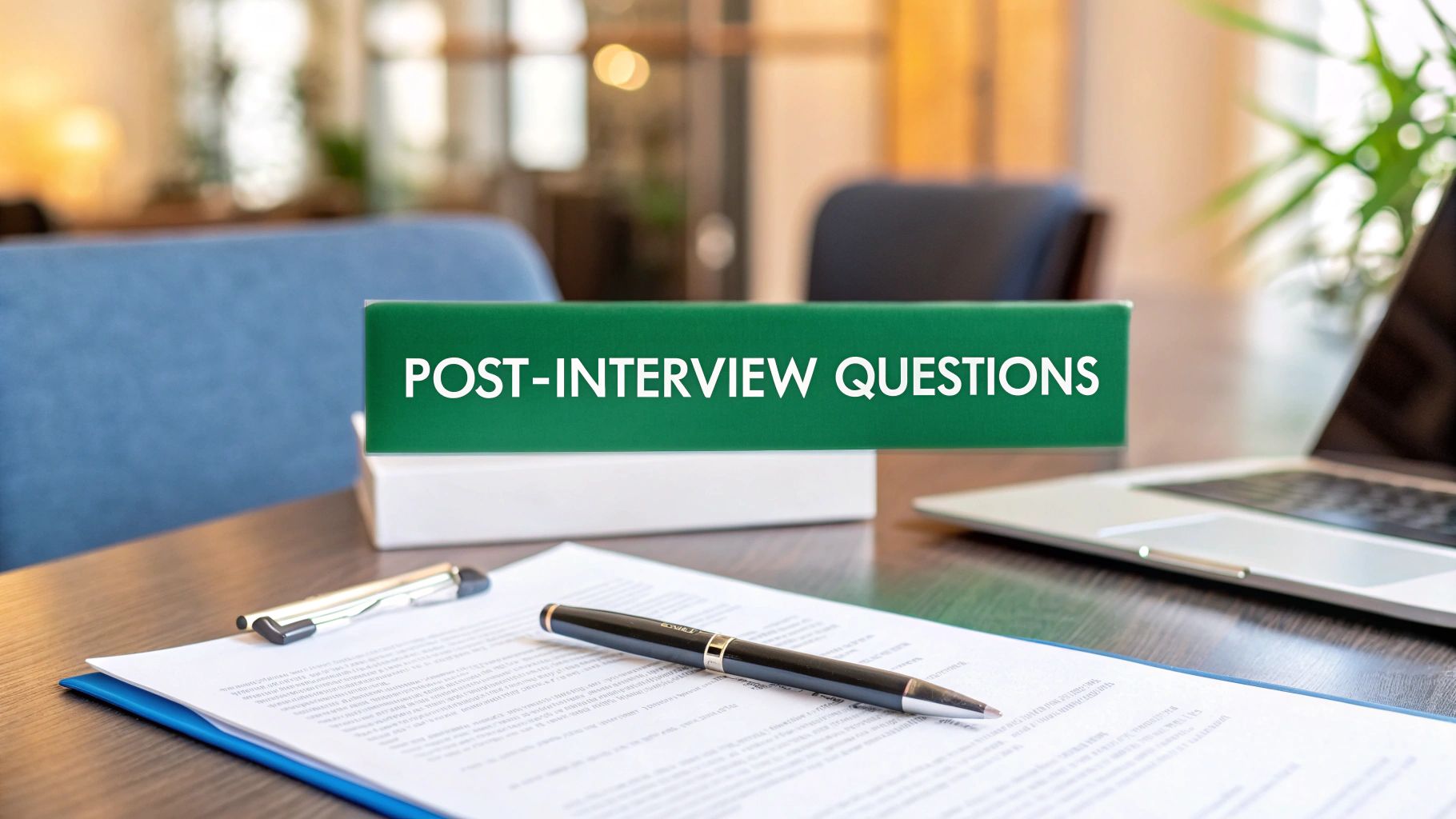 8 strategic prompts: what questions to ask after an interview